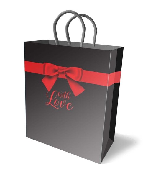 LITTLE GENIE GIFT BAG WITH LOVE BLACK & RED