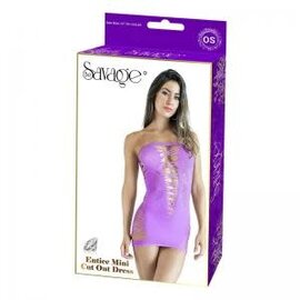 SAVAGE SAVAGE ENTICE MINI CUTOUT DRESS O/S PURPLE