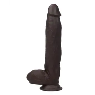 GET LUCKY GET LUCKY DUEL LAYER DILDO 12" BLACK