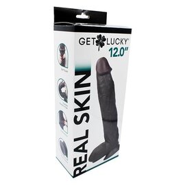 GET LUCKY GET LUCKY DUEL LAYER DILDO 12" BLACK