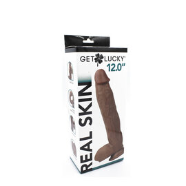 GET LUCKY GET LUCKY DUAL LAYER DILDO 12" TAN