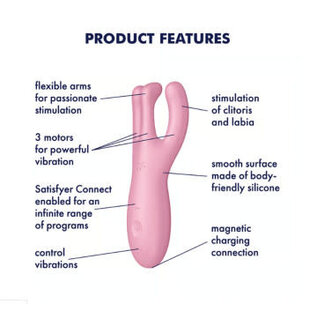 SATISFYER THREESOME 4 PINK