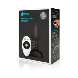 B VIBE PETITE ANAL RIMMER W/REMOTE BLACK