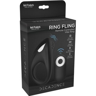 HOTT PRODUCTS DECADENCE VIBRATING RING W/REMOTE BLACK