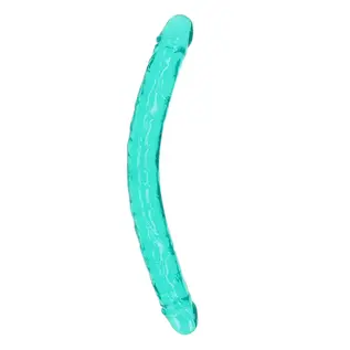 SHOTS DILDO REALROCK DOUBLE ENDED 18" TEAL