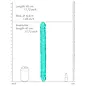 SHOTS DILDO REALROCK DOUBLE ENDED 18" TEAL
