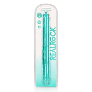 REALROCK DILDO REALROCK  DOUBLE ENDED 18" TEAL