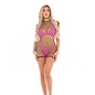PINK LIPSTICK PINK LIPSTICK NEON LIGHTS FISHNET DRESS TRI TOP AND THONG