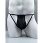 "OH" MENS THONG LACE MESH BLACK