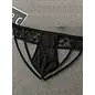 "O" HEAVENS THONG "OH" MENS LACE MESH BLACK