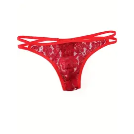 "O" HEAVENS MENS LACE LOW RISE THONG