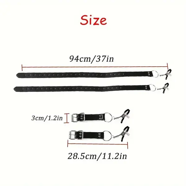 "O" HEAVENS LABIA SPREADER STRAPS WITH ALLIGATOR CLAMP