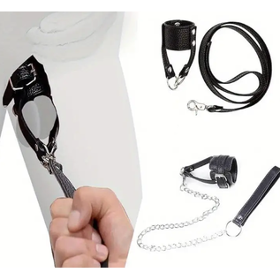 "OH" BALL STRETCHER RESTRAINT AND LEASH