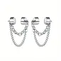 "OH" NIPPLE CHAINS MAGNETIC SET SILVER