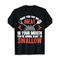 "O" HEAVENS T SHIRT "OH" RUB AND SWALLOW MEAT BLACK