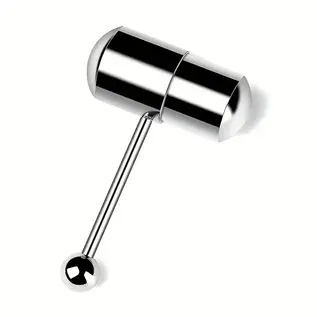 "O" HEAVENS TONGUE RING VIBRATING SILVER