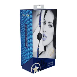 SHOTS AMERICA LLC OUCH! BALL GAG INTERNATIONAL FLORENCE COLLECTION BLUE