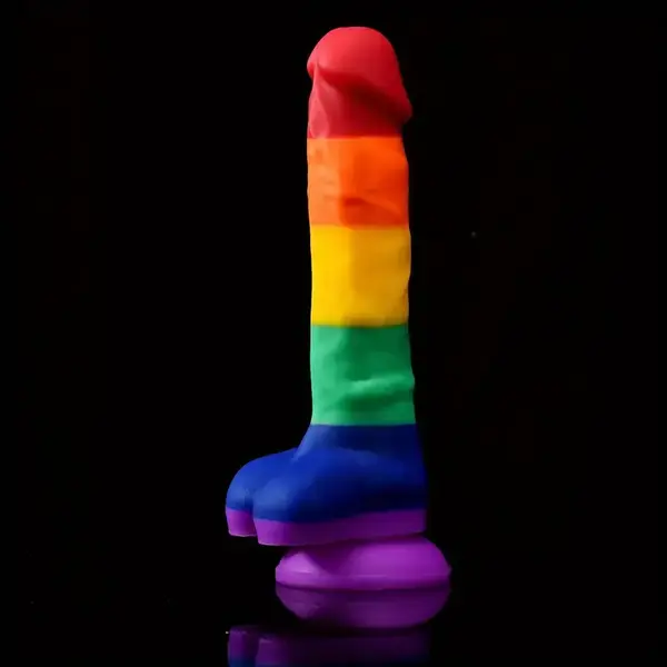 "O" HEAVENS DILDO PRIDE 8" RAINBOW
