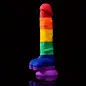 "O" HEAVENS "OH" DILDO REALISTIC SILICONE RAINBOW 8"
