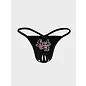 "O" HEAVENS "O" HEAVENS LICK CROTCHLESS THONG O/S BLK