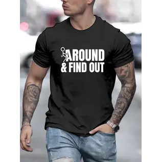 "O" HEAVENS T SHIRT "OH" FUCK AROUND AND FIND OUT BLACK