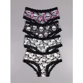 "O" HEAVENS SILK WITH LACE TRIM SKULL PANTY