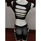 "O" HEAVENS "O" HEAVENS TUBE TOP AND PANTY STRETCH FIT 2 PC BLACK O/S