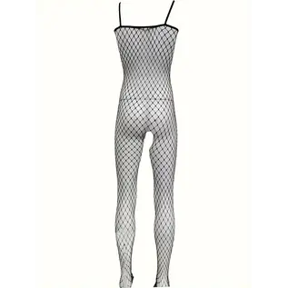 "O" HEAVENS "O" HEAVENS FISHNET STRETCH FIT BODYSTOCKING BLACK O/S
