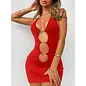 "O" HEAVENS BACKLESS GOLD CHAIN DRESS