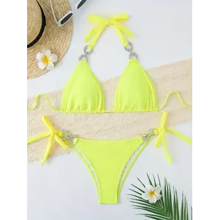 "O" HEAVENS RHINESTONE SIDE BIKINI SET