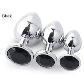 "O" HEAVENS JEWELED STAINLESS STEEL ANAL PLUG VARIETY