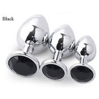 "O" HEAVENS JEWELED STAINLESS STEEL ANAL PLUG VARIETY