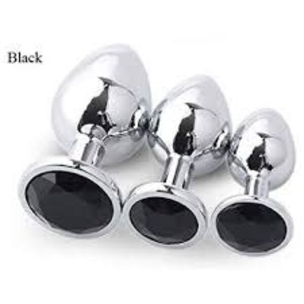 "O" HEAVENS JEWELED STAINLESS STEEL ANAL PLUG VARIETY