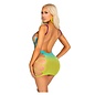 LEG AVENUE LA SEAMLESS FAUX LACE UP DRESS O/S OCEAN OMBRE