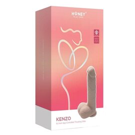 HONEY PLAY BOX KENZO THRUSTING DILDO WITH APP CONTROL 9" CARAMEL