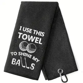 "O" HEAVENS "OH" GOLF TOWEL BLACK