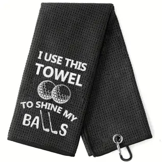 "O" HEAVENS GOLF TOWEL BLACK