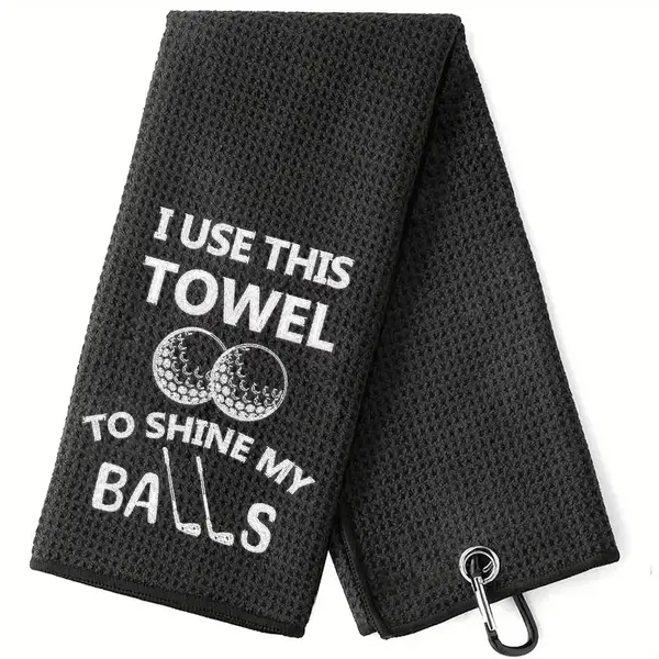 "O" HEAVENS GOLF TOWEL BLACK