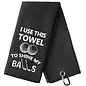 "O" HEAVENS GOLF TOWEL BLACK