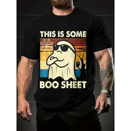 "O" HEAVENS T SHIRT "OH" BOO SHEET BLACK
