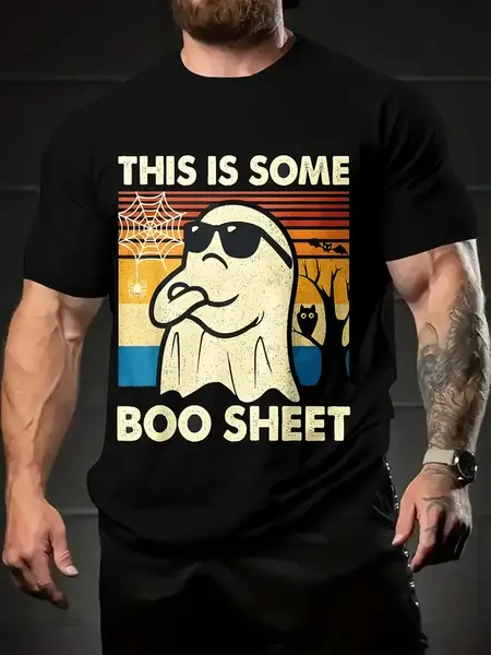 "O" HEAVENS T SHIRT BOO SHEET BLACK
