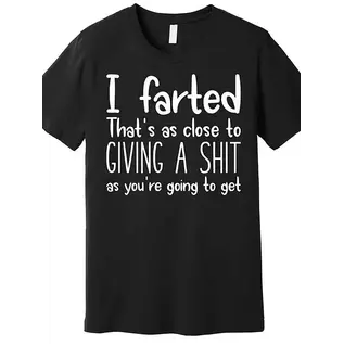 "O" HEAVENS T SHIRT "OH" I FARTED BLACK