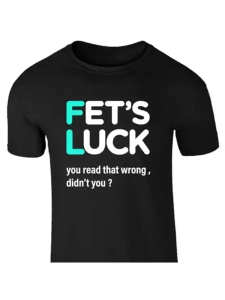 "O" HEAVENS T SHIRT FETS LUCK BLACK