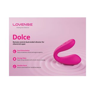 LOVENSE LOVENSE DOLCE ADJUSTABLE DUAL C-SHAPE VIBE PINK