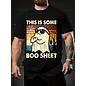 "O" HEAVENS T SHIRT "OH" BOO SHEET BLACK