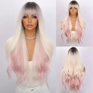"O" HEAVENS "O" HEAVENS WIG OMBRE BLONDE PINK STRIPE