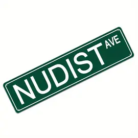 "O" HEAVENS STREET SIGN "OH" NUDIST AVE GREEN