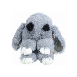 PURSE PLUSH FUZZY BUNNY GREY