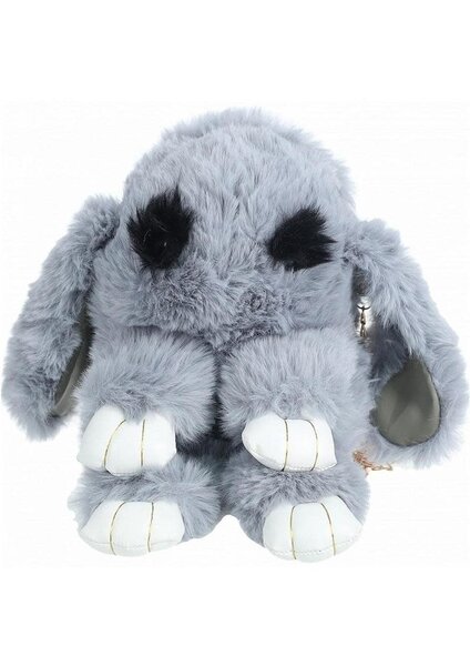 SHOTS BUNNY PURSE FUZZY PLUSH GREY