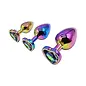 ADAM & EVE A&E METAL HEART PLUG SET RAINBOW